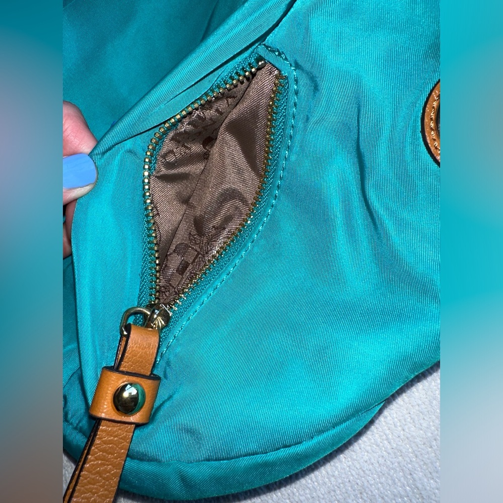 Vince Camuto Turquoise and Brown Crossbody purse - Picture 7 of 12